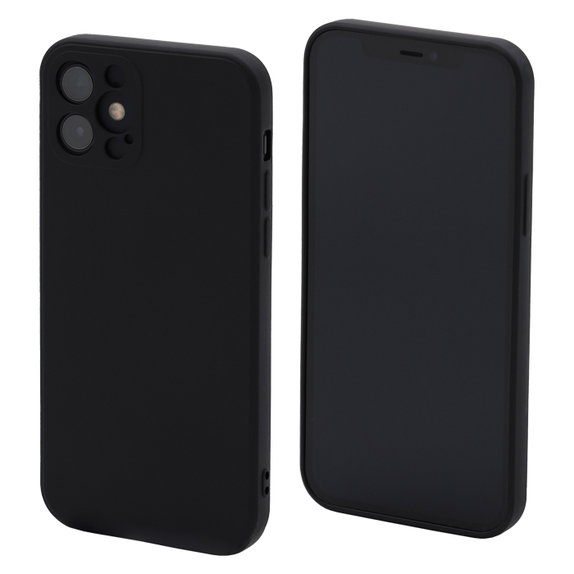 FixPremium - Caz Rubber pentru iPhone 12 mini, negru