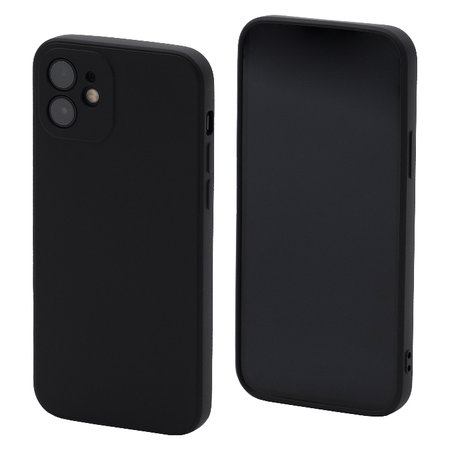 FixPremium - Caz Rubber pentru iPhone 12 & 12 Pro, negru