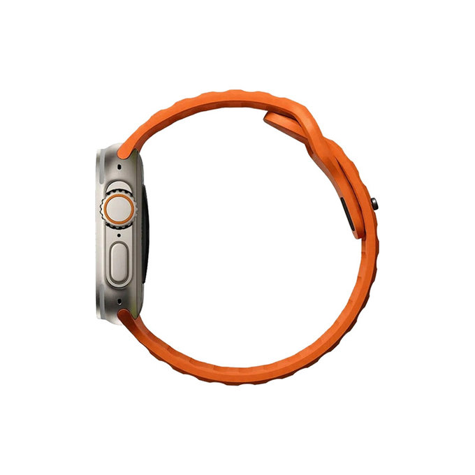 FixPremium - Curea Sport Silicone pentru Apple Watch (42, 44, 45 & 49mm), portocale