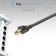 FixPremium - Cablu Ethernet - RJ45 / RJ45 (1m), negru