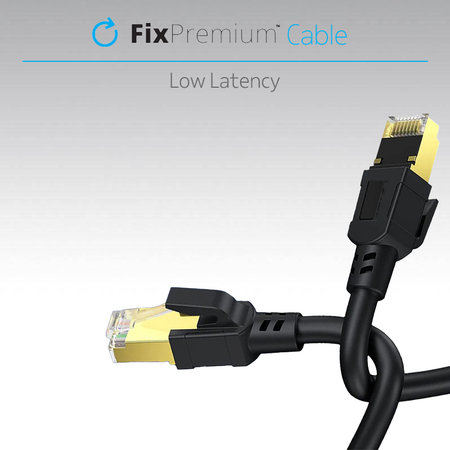 FixPremium - Cablu Ethernet - RJ45 / RJ45 (1m), negru