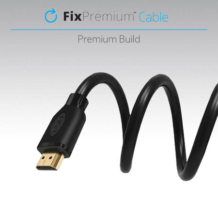 FixPremium - HDMI / HDMI Cablu, HDMI 2.0 (1m), negru