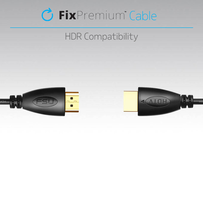 FixPremium - HDMI / HDMI Cablu, HDMI 2.0 (1m), negru