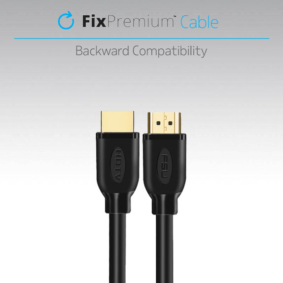 FixPremium - HDMI / HDMI Cablu, HDMI 2.0 (1m), negru