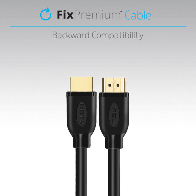 FixPremium - HDMI / HDMI Cablu, HDMI 2.0 (1m), negru