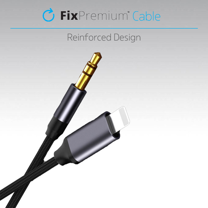 FixPremium - Lightning / Jack 3.5mm Cablu (1m), negru