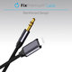 FixPremium - Lightning / Jack 3.5mm Cablu (1m), negru