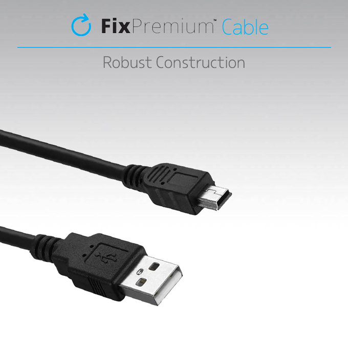 FixPremium - Mini-USB / USB Cablu (1m), negru