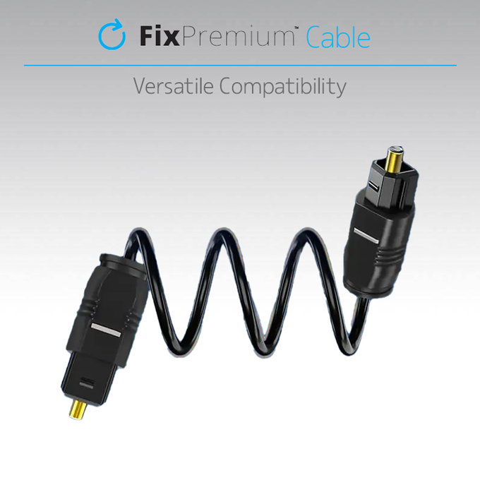 FixPremium - Audio Cablu Optic (1m), negru