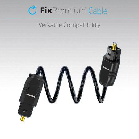 FixPremium - Audio Cablu Optic (2m), negru