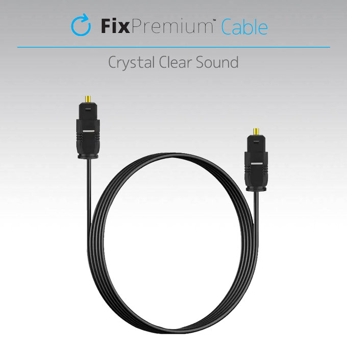 FixPremium - Audio Cablu Optic (2m), negru