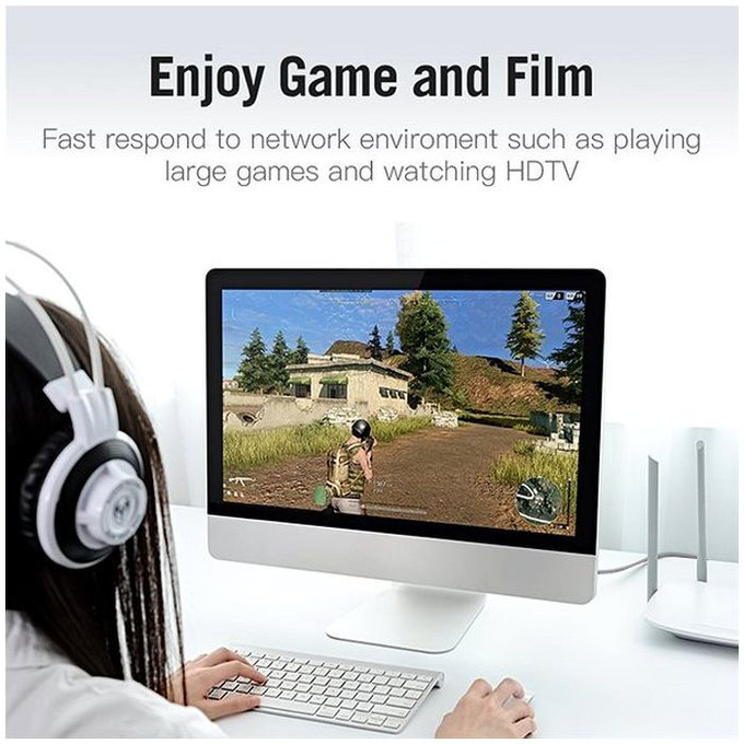 Vention - Cablu Ethernet - RJ45 / RJ45 (2m), gri