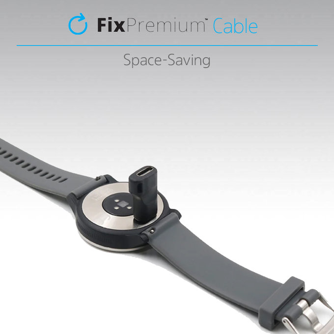 FixPremium - Reducere Micro-USB pentru Garmin Conector pentru Ceasuri, negru