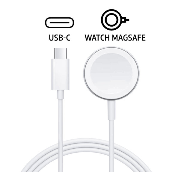 Încărcător magnetic rapid pe cablu USB-C pentru Apple Watc, 1 m, plastic, bulk