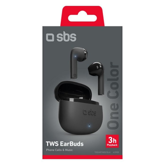 SBS - Căști fără fir TWS One Color, negru