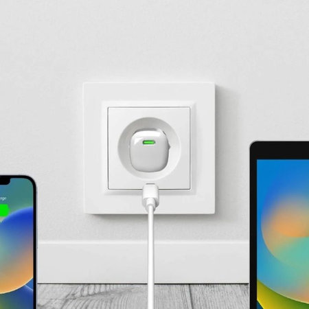 PURO - Adaptor de încărcare MiniPro USB-C, GaN, 20W, alb