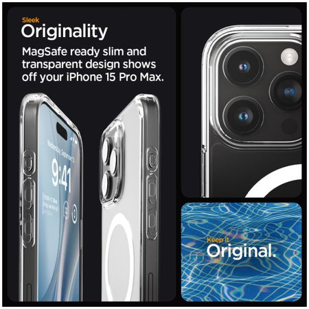 Spigen - Tok Ultra Hybrid á MagSafe-el - iPhone 15 Pro Max, fehér