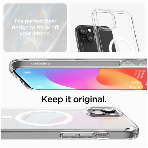 Spigen - Tok Ultra Hybrid á MagSafe-el - iPhone 15 Plus, fehér