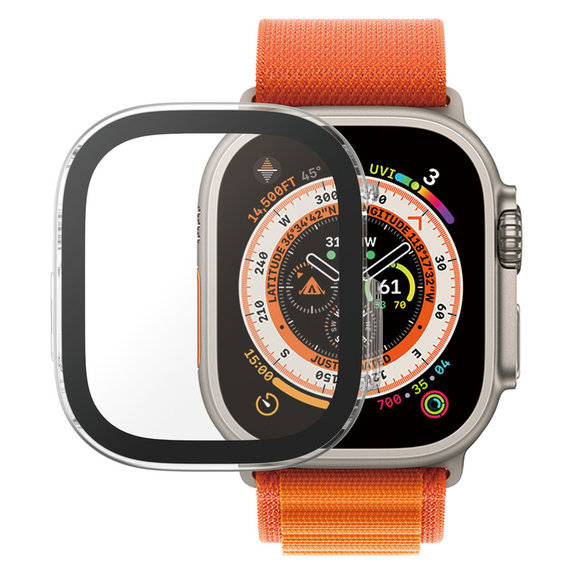 Sticlă securizată Full Body D3O pentru Apple Watch Ultra/Ultra 2, Transparent, PanzerGlass
