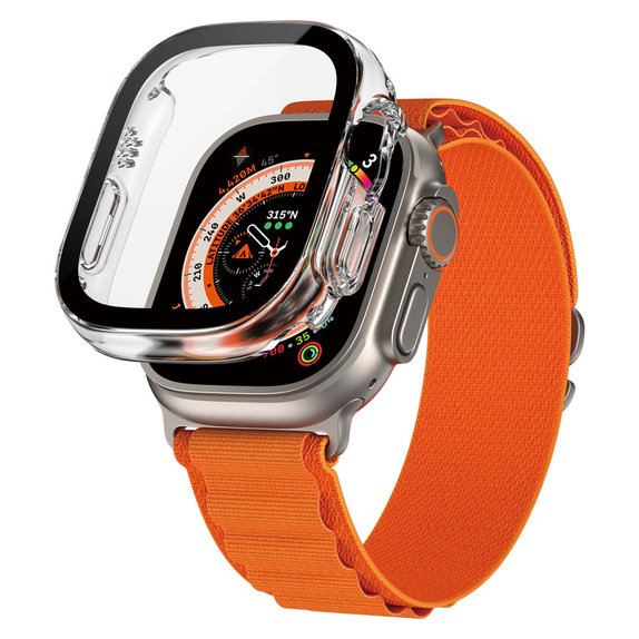Sticlă securizată Full Body D3O pentru Apple Watch Ultra/Ultra 2, Transparent, PanzerGlass