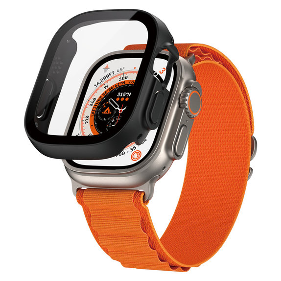 Sticlă securizată Full Body D3O pentru Apple Watch Ultra/Ultra 2, Negru, PanzerGlass