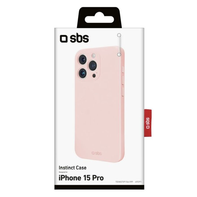SBS - Caz Instinct pentru iPhone 15 Pro, roz