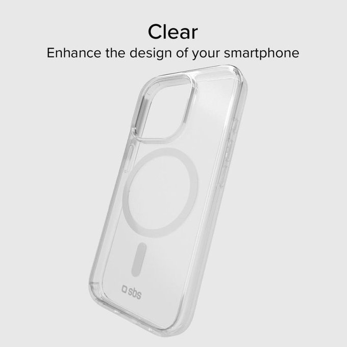 SBS - Caz Light Mag s MagSafe pentru iPhone 15 Pro Max, transparent