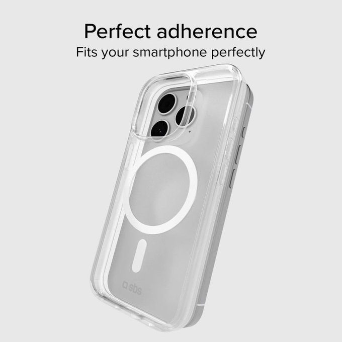 SBS - Caz Light Mag s MagSafe pentru iPhone 15 Pro Max, transparent
