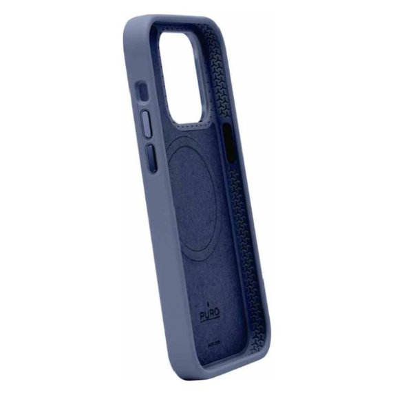 PURO - Caz ICON MAG PRO s MagSafe pentru iPhone 15 Pro Max, albastru închis