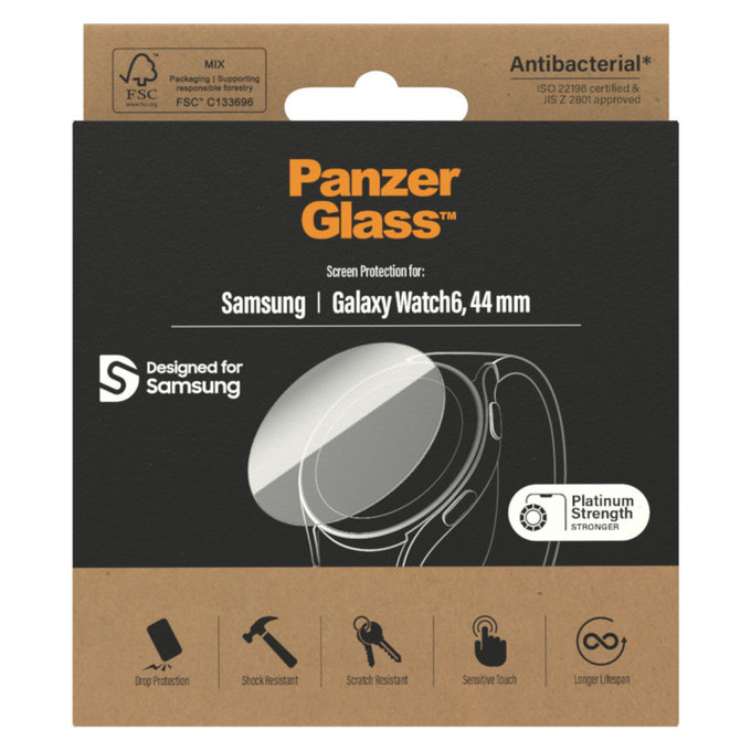 Sticlă securizată Flat Glass AB pentru Samsung Galaxy Watch6 44 mm, Transparent, PanzerGlass