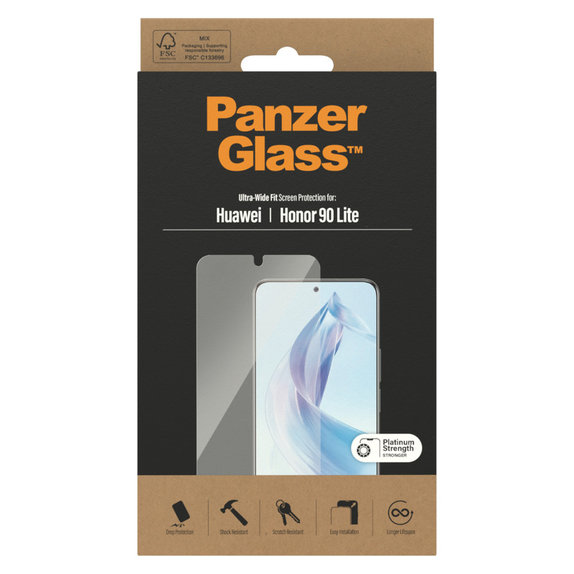 Sticlă securizată UWF pentru Honor 90 Lite, Transparent, PanzerGlass