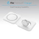 FixPremium - MagSafe Duo pentru iPhone & Apple Watch, alb
