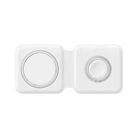 FixPremium - MagSafe Duo pentru iPhone & Apple Watch, alb