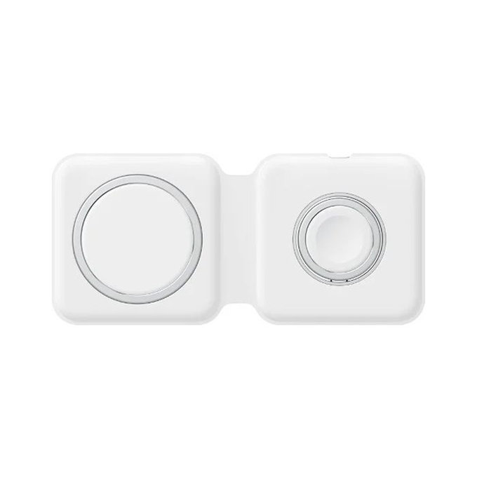 FixPremium - MagSafe Duo pentru iPhone & Apple Watch, alb