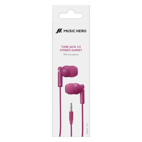Music Hero - Stereo Căști Tune, Jack 3.5mm, roz