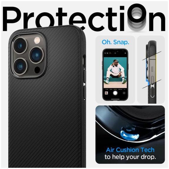 Spigen - Caz Mag Armor cu MagSafe pentru iPhone 14 Pro, Matte Black