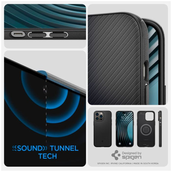 Spigen - Caz Mag Armor cu MagSafe pentru iPhone 14 Pro, Matte Black