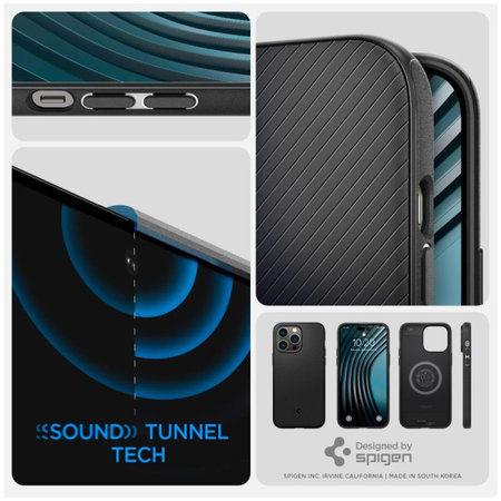 Spigen - Caz Mag Armor cu MagSafe pentru iPhone 14 Pro, Matte Black