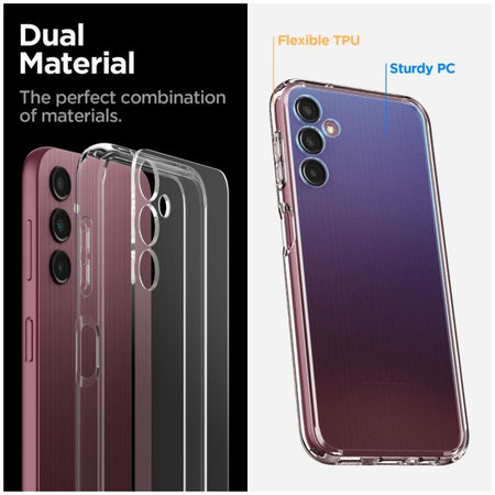 Spigen - Caz Liquid Air pentru Samsung Galaxy A14 5G, Crystal Clear