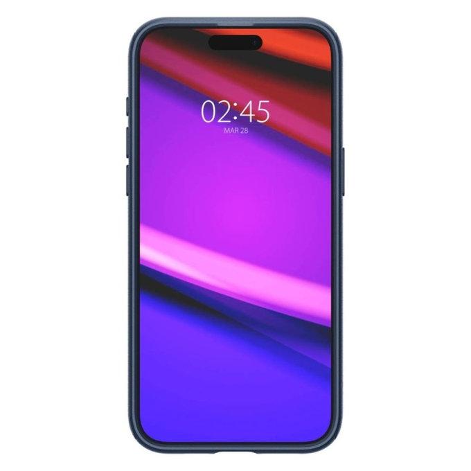 Spigen - Caz Mag Armor cu MagSafe pentru iPhone 15 Pro, Navy Blue