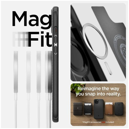 Spigen - Caz Mag Armor cu MagSafe pentru iPhone 15, Matte Black