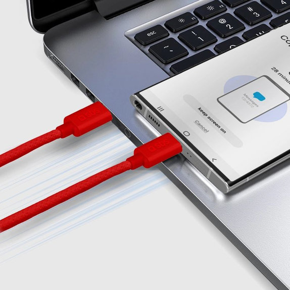 SBS - Cablu USB-C/USB-C, 60W, PD, 1.5m, roșu
