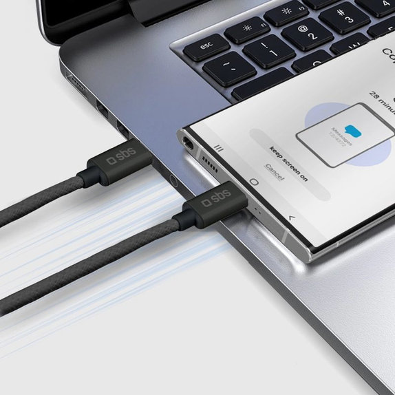 SBS - Cablu USB-C/USB-C, 60W, PD, 1.5m, negru