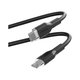 PURO - USB-C Cablu / MFI Lightning, 12W, Soft, 1,5 m, negru