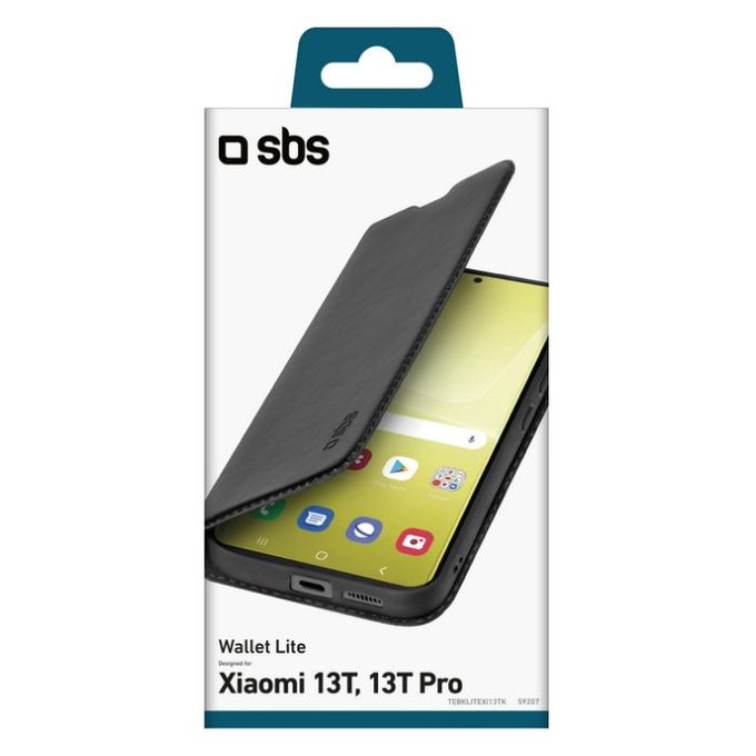 SBS - Caz Book Wallet Lite pentru Xiaomi 13T & 13T Pro, negru