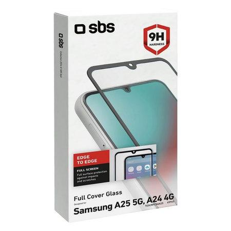 SBS - Geam Securizat Full Cover pentru Samsung Galaxy A25 5G, negru