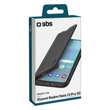 SBS - Caz Book Wallet Lite pentru Xiaomi Redmi Note 13 Pro, negru