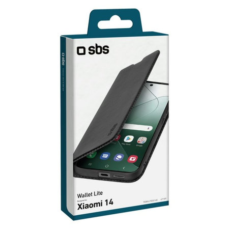 SBS - Caz Book Wallet Lite pentru Xiaomi 14, negru
