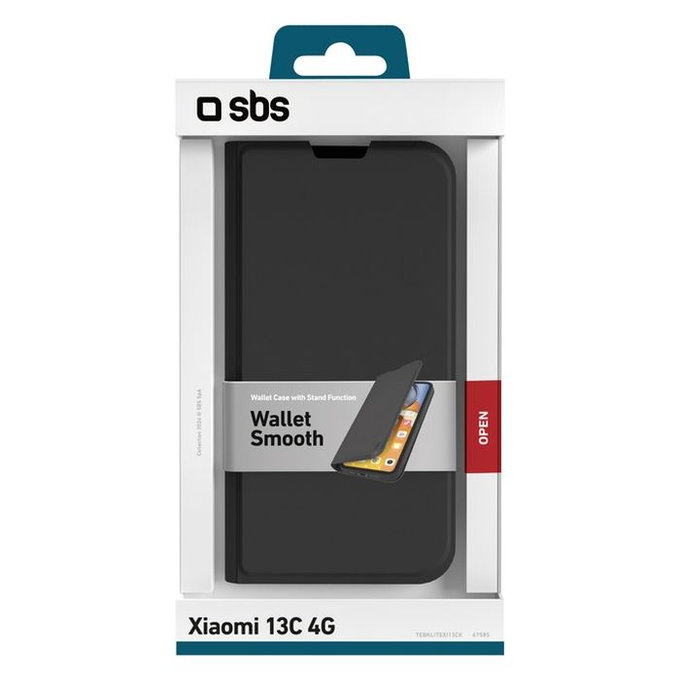 SBS - Caz Book Wallet Lite pentru Xiaomi Redmi 13C, negru