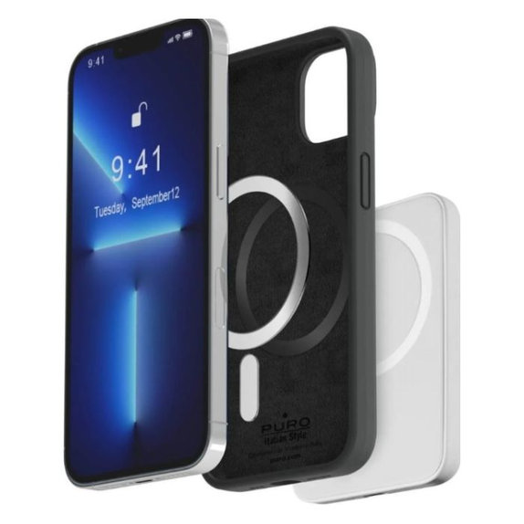 PURO - Caz ICON MAG s MagSafe pentru iPhone 14 Pro Max, negru